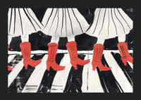 Moderna röda stövlar på en grafisk bakgrund skapar dynamik-5