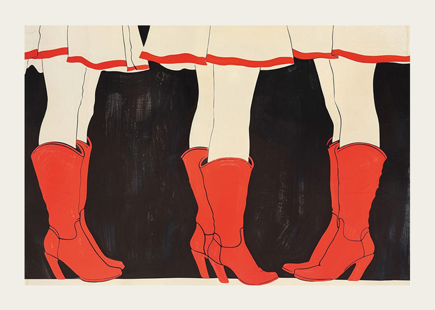 Červené čižmy pod bielymi sukňami dodávajú štýlový a živý pocit-12