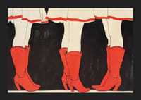 Červené čižmy pod bielymi sukňami dodávajú štýlový a živý pocit-5