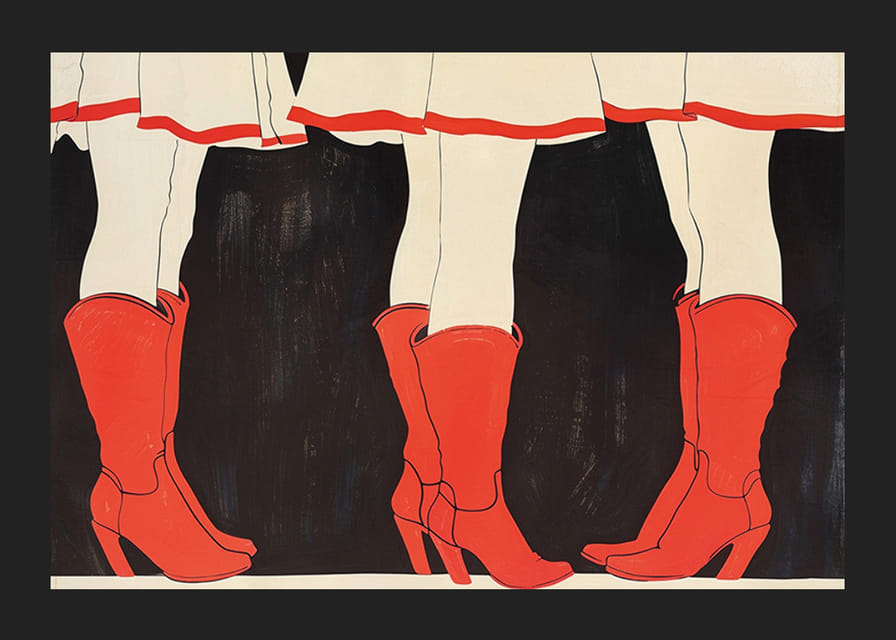 Červené čižmy pod bielymi sukňami dodávajú štýlový a živý pocit-12