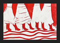 Vibrant red boots in a rhythmic formation create life and movement-5