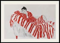 Elegantie ontmoet ontspanning in rood gestreepte stoffen-2