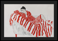 Elegantie ontmoet ontspanning in rood gestreepte stoffen-4