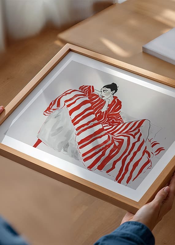 Elegance meets relaxation in red striped fabrics-12