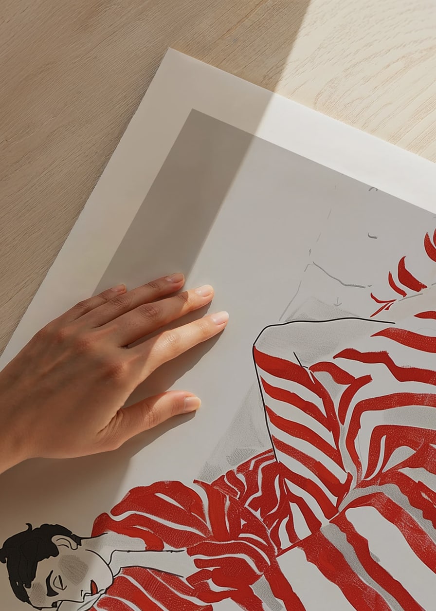 Elegance meets relaxation in red striped fabrics-12