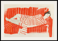 Entspannte Ruhe in rot-weißen Streifen erzeugt einen friedlichen Eindruck-2