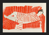 Relaxed rest in red and white stripes creates a peaceful impression-5