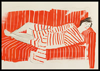 Relaxed rest in red and white stripes creates a peaceful impression-6