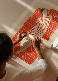 Relaxed rest in red and white stripes creates a peaceful impression-8
