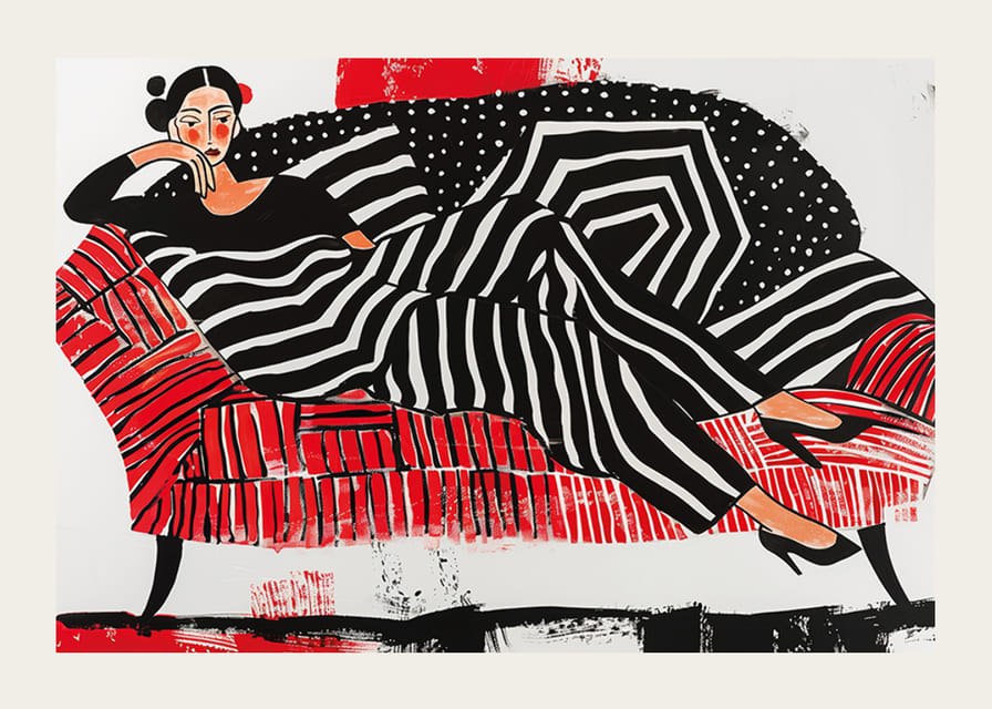 En fascinerande blandning av djärva mönster och livfulla färger-12