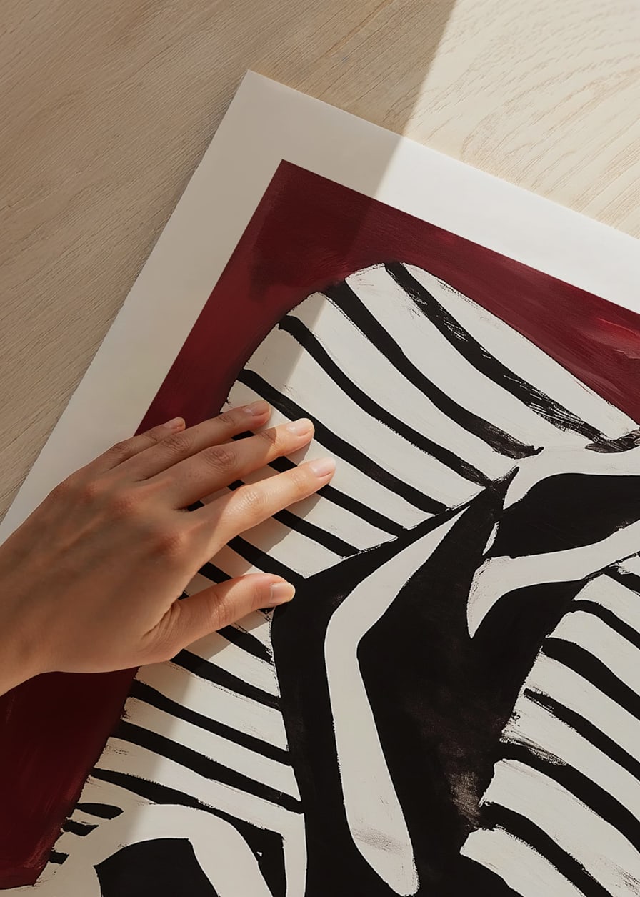 Intimate silhouettes on a striped sofa against a dark background-12
