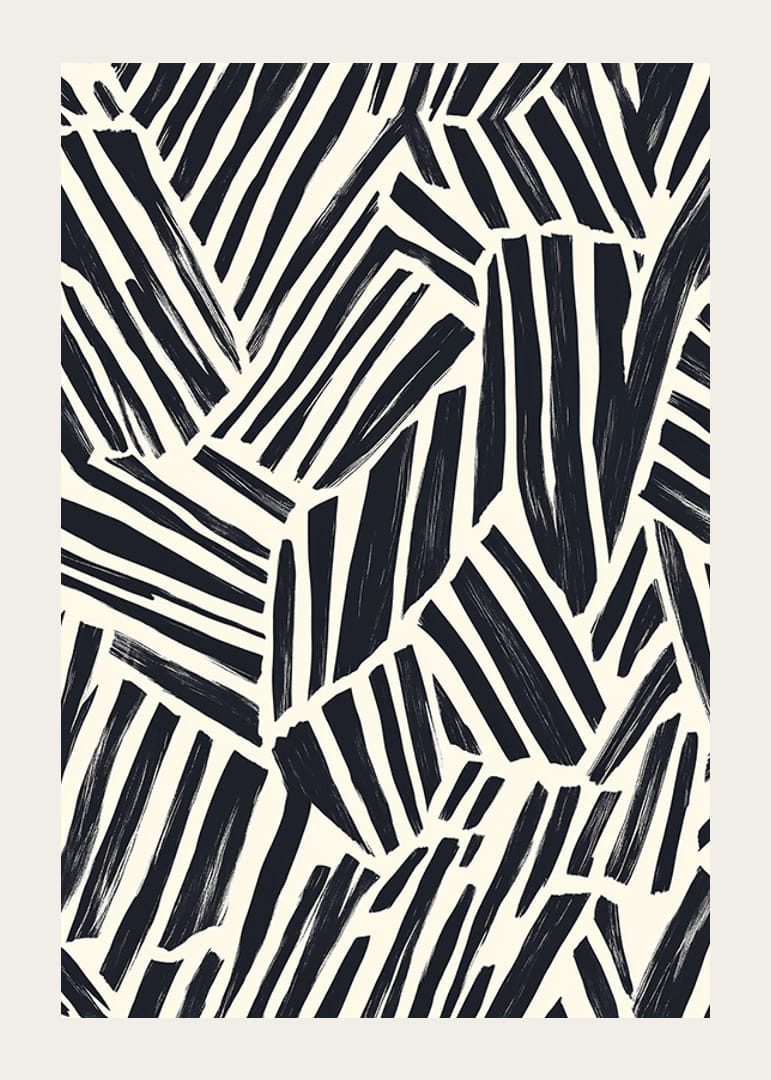 I motivi grafici in bianco e nero creano contrasti audaci-12