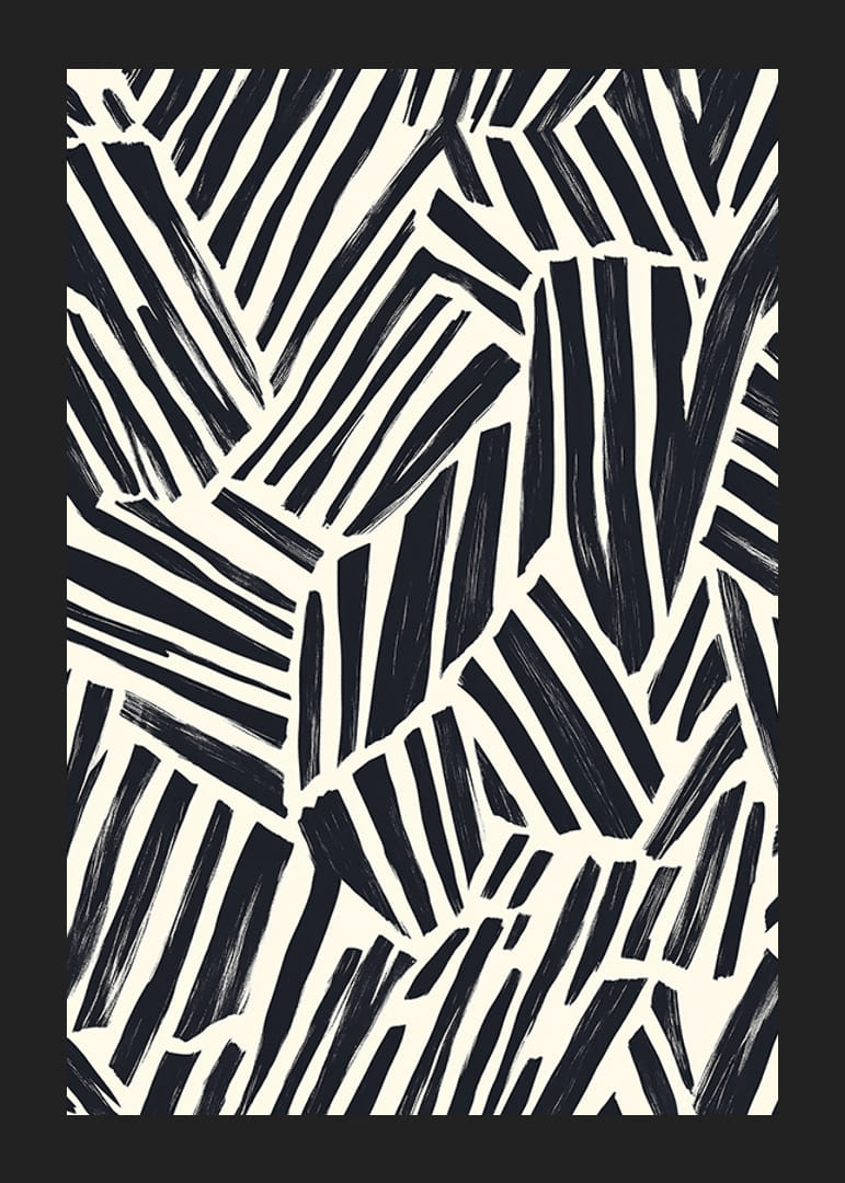 I motivi grafici in bianco e nero creano contrasti audaci-12