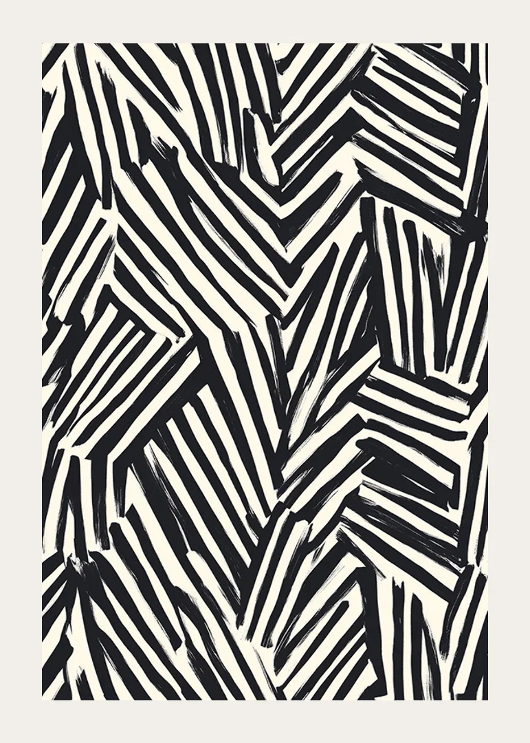 Dynamic black and white lines create visual energy-12