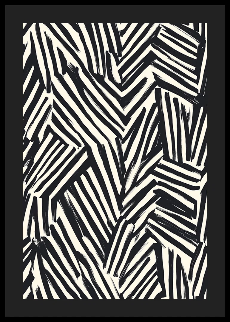 Dynamic black and white lines create visual energy-12
