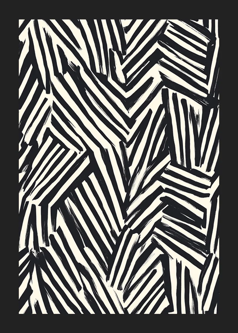 Dynamic black and white lines create visual energy-12