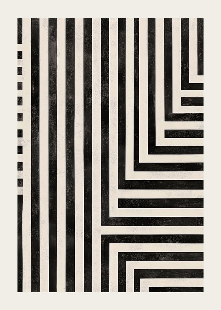 Dynamic lines in black and white create a hypnotic symphony-12