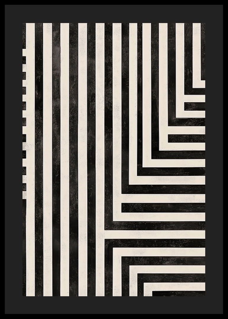 Dynamic lines in black and white create a hypnotic symphony-12