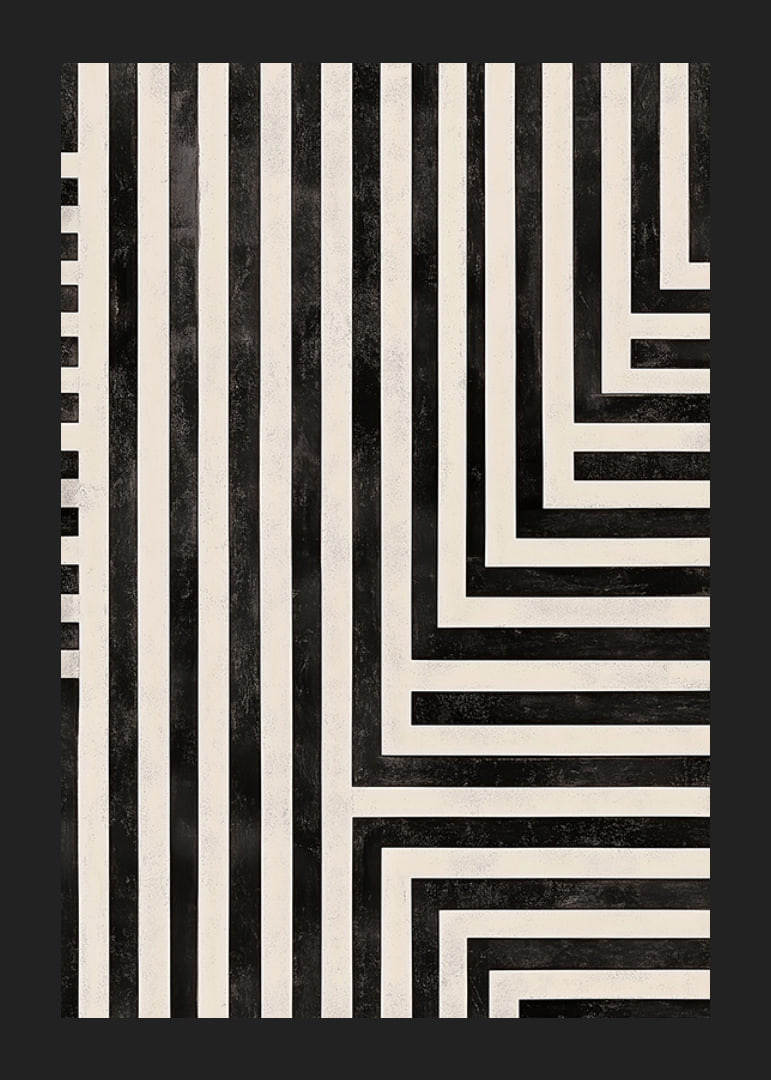 Dynamic lines in black and white create a hypnotic symphony-12