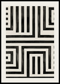 Elegant black and white labyrinth for thoughtful interior design-2
