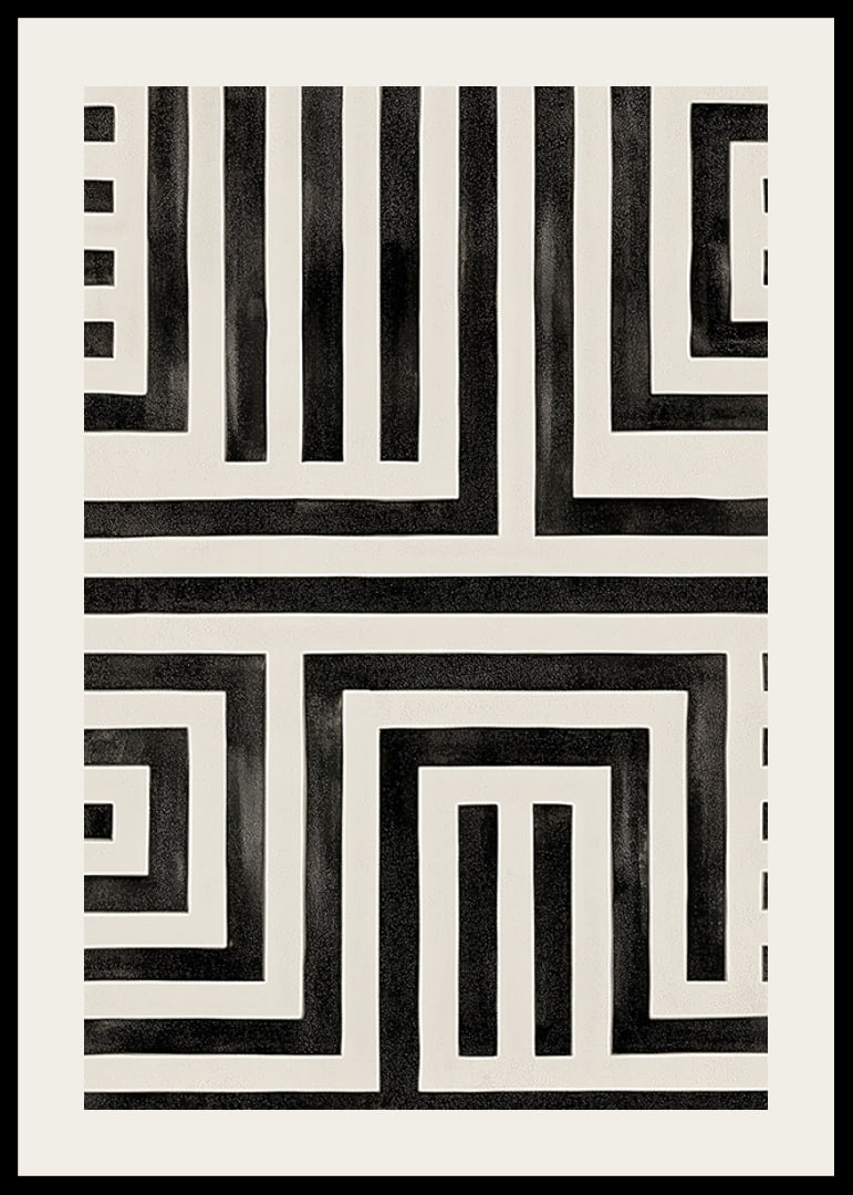 Elegant black and white labyrinth for thoughtful interior design-12