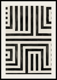 Elegáns fekete-fehér labirintus az átgondolt belső kialakításhoz-2