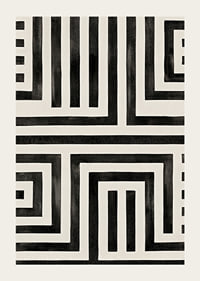 Elegant black and white labyrinth for thoughtful interior design-3