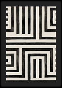 Elegant black and white labyrinth for thoughtful interior design-4