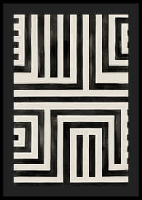 Elegáns fekete-fehér labirintus az átgondolt belső kialakításhoz-4