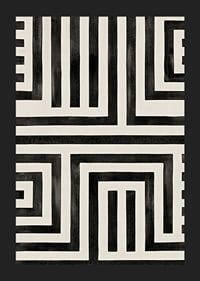 Elegant black and white labyrinth for thoughtful interior design-5