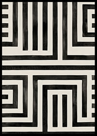 Elegant black and white labyrinth for thoughtful interior design-6