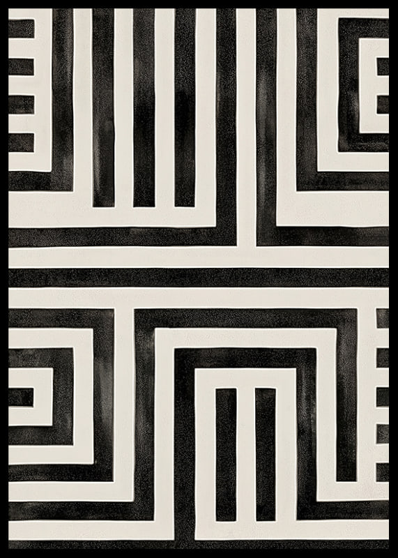 Elegant black and white labyrinth for thoughtful interior design-12