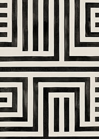 Elegant black and white labyrinth for thoughtful interior design-7