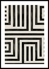 Elegant black and white labyrinth for thoughtful interior design-0