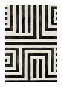 Elegant black and white labyrinth for thoughtful interior design-1