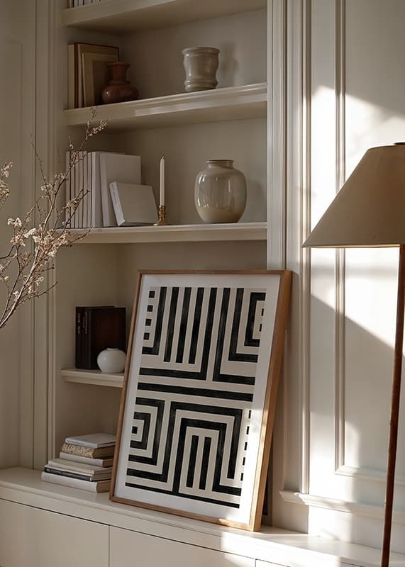 Elegant black and white labyrinth for thoughtful interior design-12