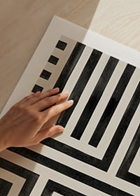 Elegant black and white labyrinth for thoughtful interior design-9