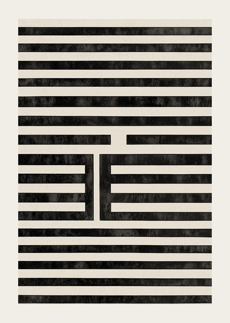 Hypnotická symetria čiernych a bielych čiar fascinuje a upokojuje-12