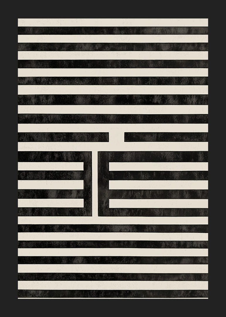 Hypnotická symetria čiernych a bielych čiar fascinuje a upokojuje-12