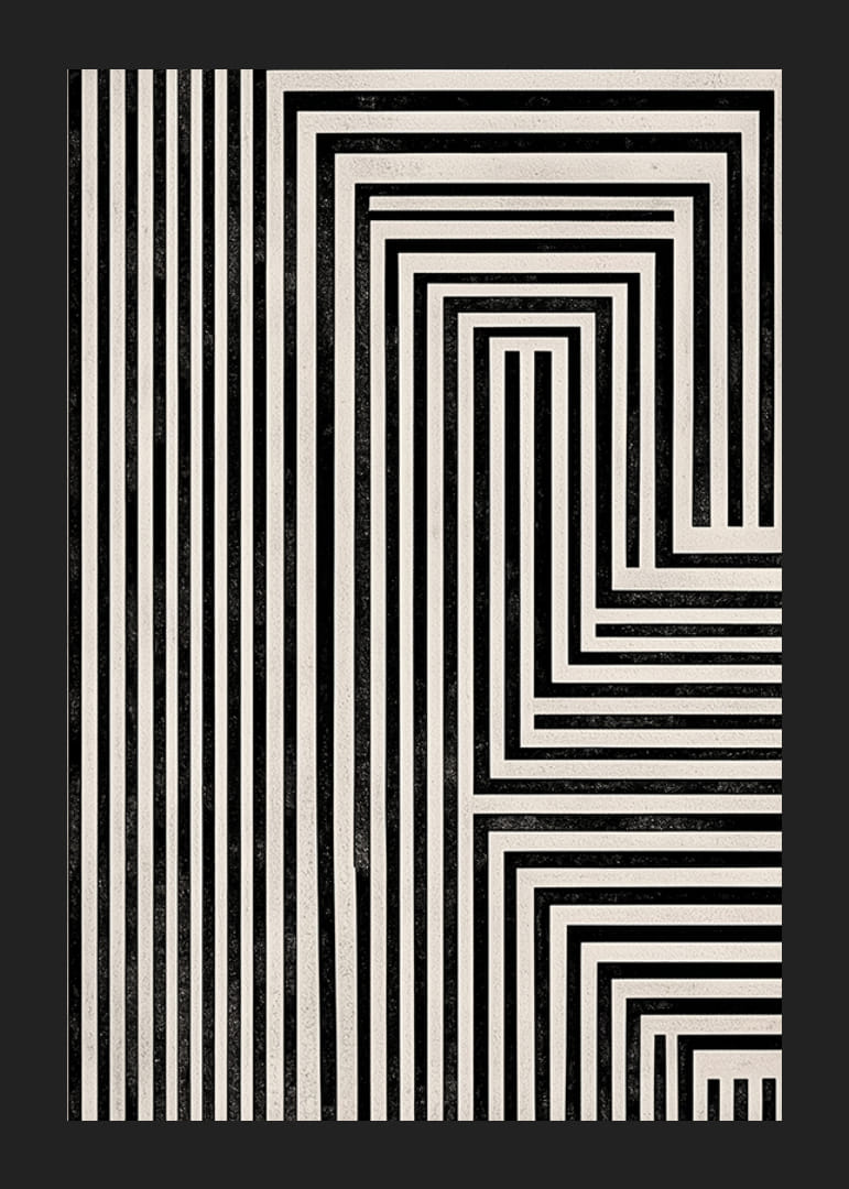 As linhas hipnóticas criam uma ilusão de profundidade e movimento-12