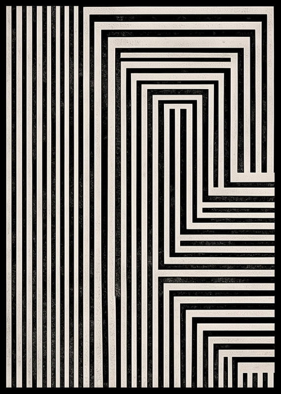 Hypnotiska linjer skapar en illusion av djup och rörelse-12