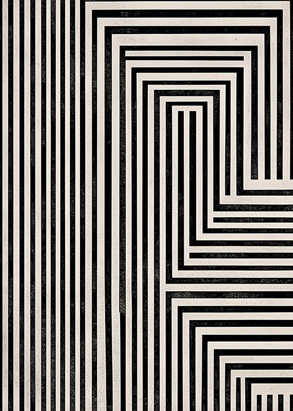 Hypnotiska linjer skapar en illusion av djup och rörelse-12
