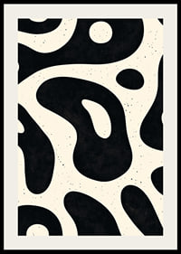 Organic shapes in black and white create a suggestive pattern-2