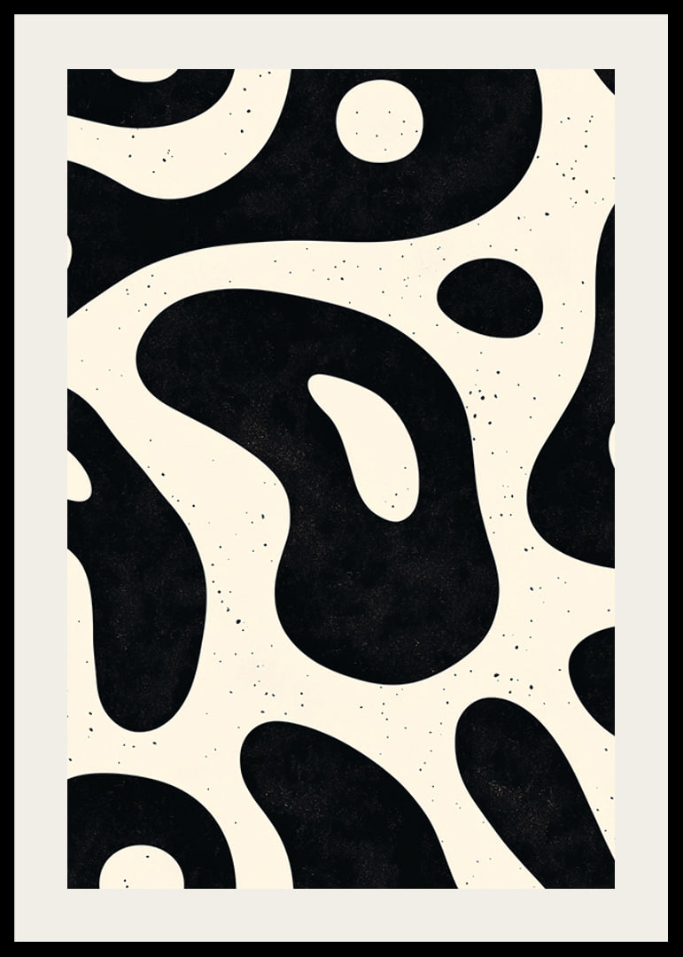 Organic shapes in black and white create a suggestive pattern-12