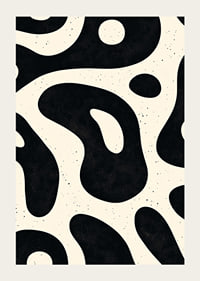 Organic shapes in black and white create a suggestive pattern-3