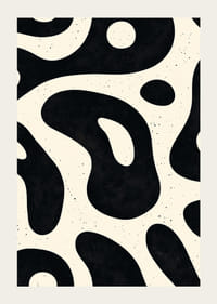 Formele organice în alb și negru creează un model sugestiv-3