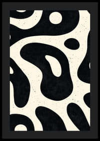 Formele organice în alb și negru creează un model sugestiv-4