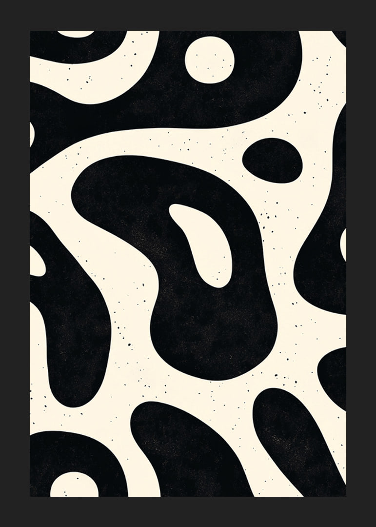 Organic shapes in black and white create a suggestive pattern-12