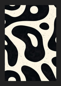 Formele organice în alb și negru creează un model sugestiv-5