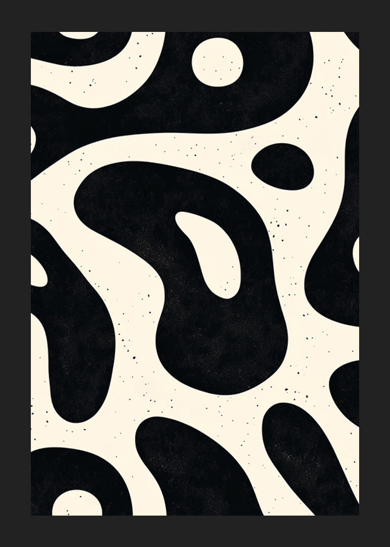 Formele organice în alb și negru creează un model sugestiv-12